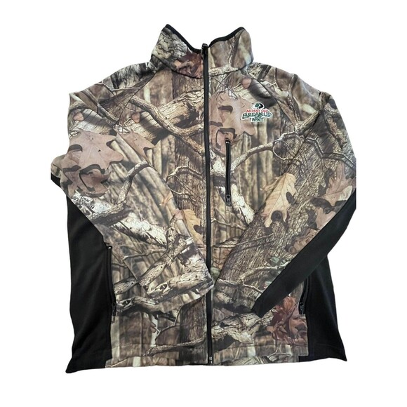 Mossy Oak Jacket Coat Break Up Infinity Camouflage Front Zip Sz L 42-44 - Picture 1 of 11